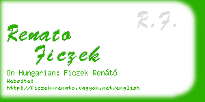renato ficzek business card
